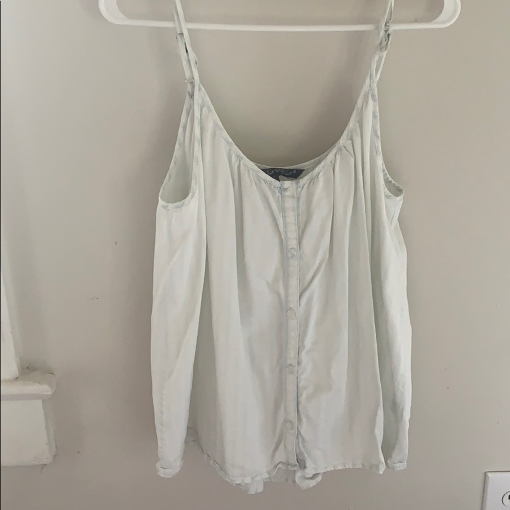 Subtle striped tank with buttons down front